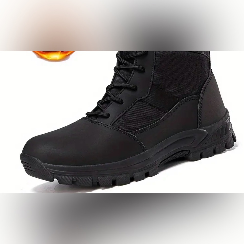 Thick Fleece-Lined Winter Hiking Boots - Non-Slip Sole, light weight